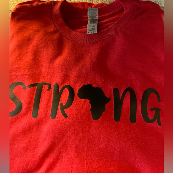 Custom red Cotton T shirt - Picture 1 of 1
